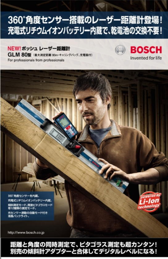 BOSCH　レーザー距離計　GLM80