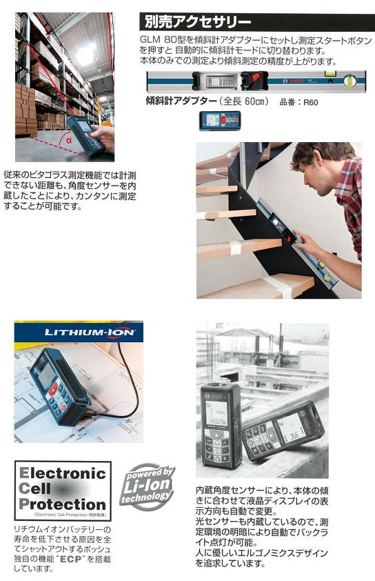 BOSCH　レーザー距離計　GLM80