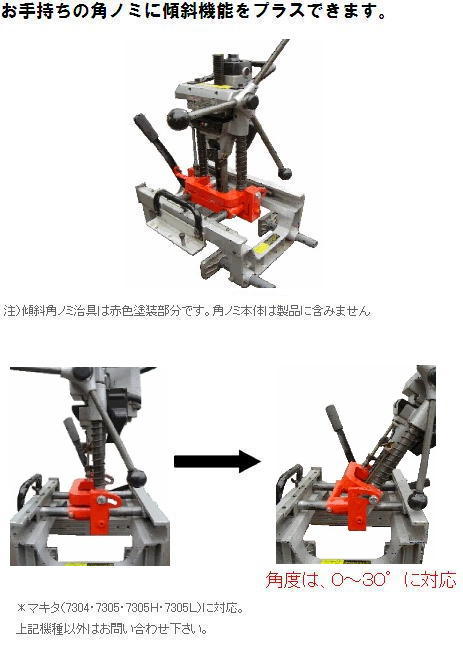 松井鉄工所　傾斜角ノミ治具