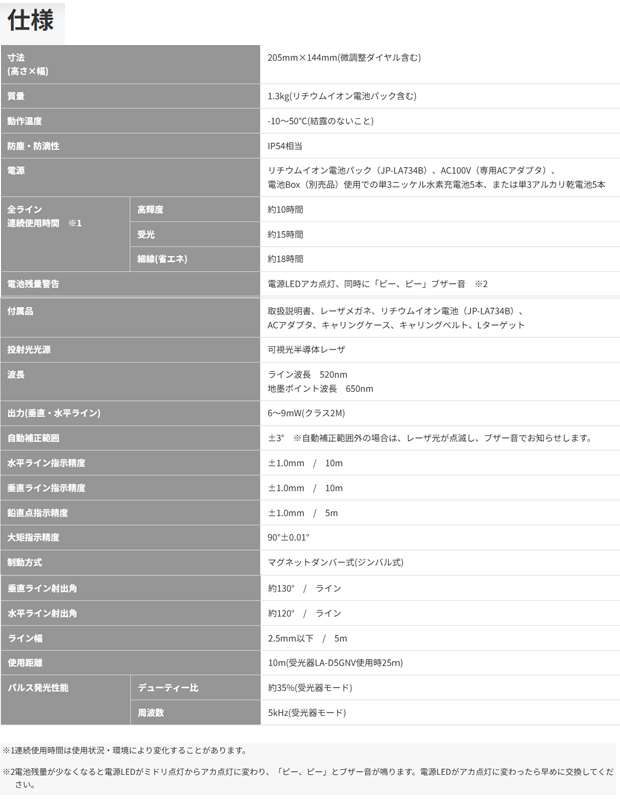 MAX 矩十字×ジンバルグリーンレーザ墨出し器 LA-502DG