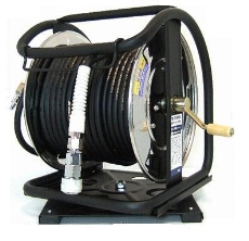 ステンレス製 高圧スーパースムージーホースドラム(回転台付)　GHD-630TC-S(ブラック)