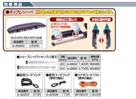 マキタ　450mm生垣バリカン　MUH450