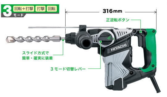 HiKOKI　ロータリハンマドリル　DH28PC