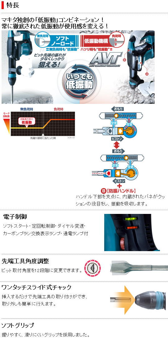 マキタ　電動ハンマ　HM0871C （SDS-MAXタイプ）