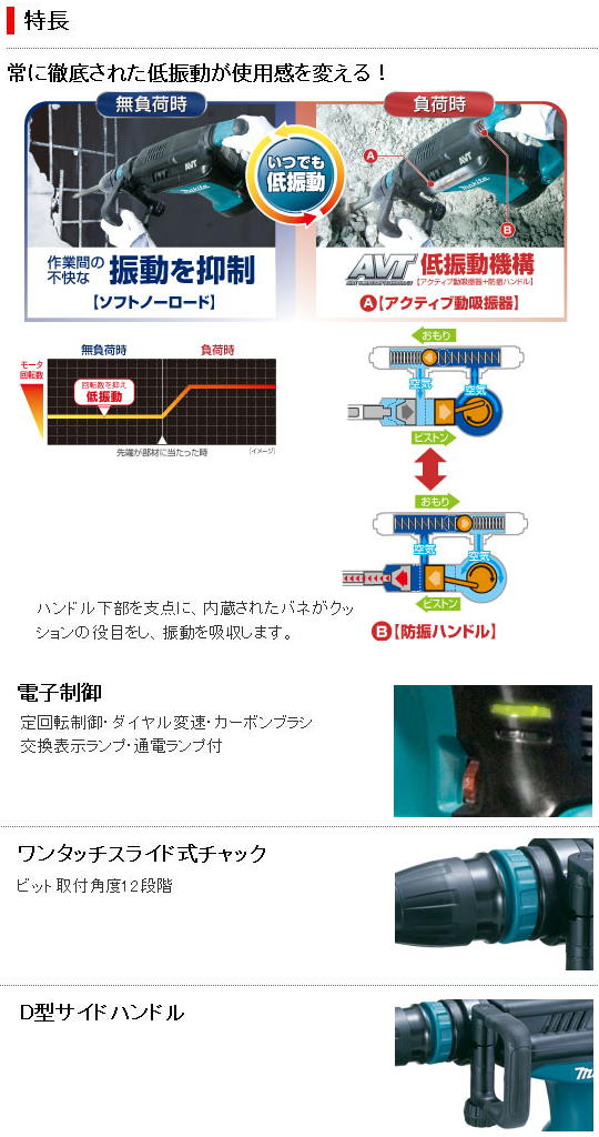 マキタ　電動ハンマ　HM1213C （SDS-MAXタイプ）