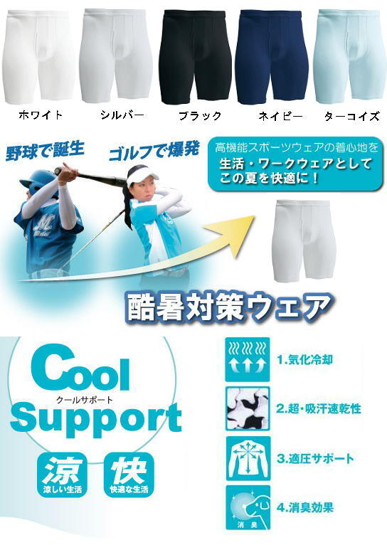 Cool Support(適圧吸汗速乾インナー：ハーフパンツ)No.7151