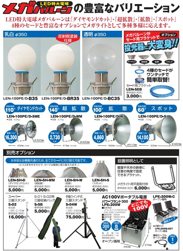 日動工業　LED特大電球メガバルーン　