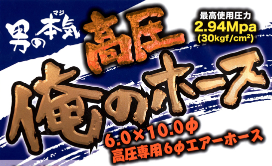 宇都宮製作 高圧用「俺のホース」 内径6mm