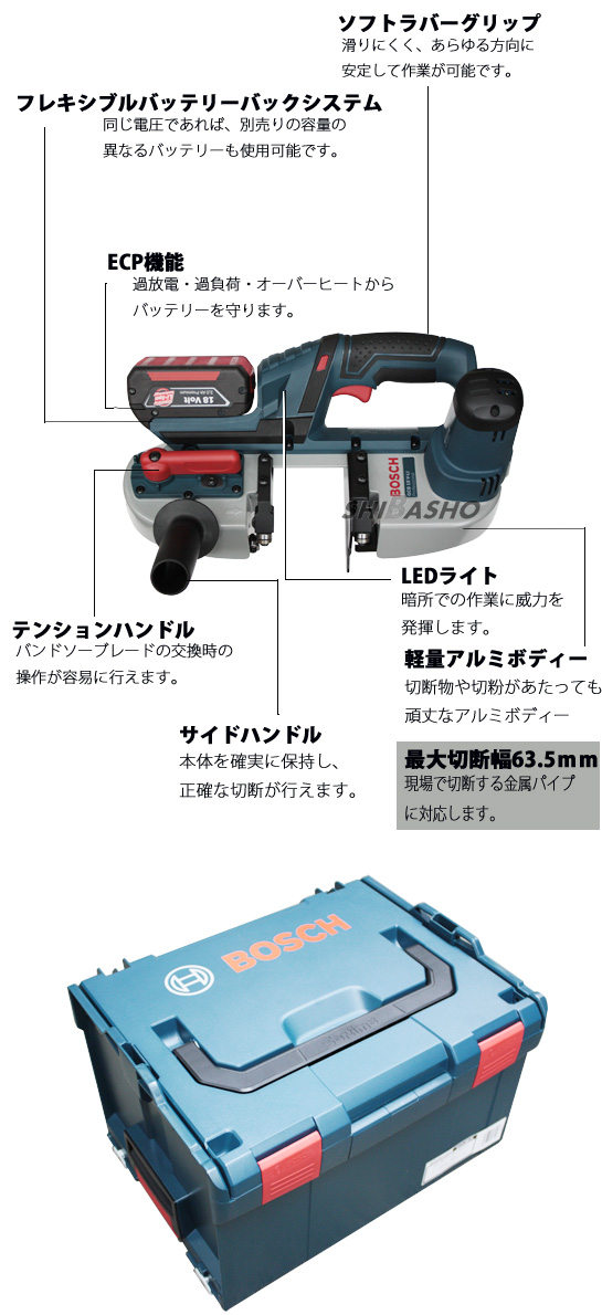 GCB 18V-LI Professional ボッシュ バッテリーバンドソー | ochge.org