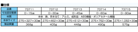 シンワ 丸ノコガイド定規 Tスライド2  併用目盛 突き当て可動式