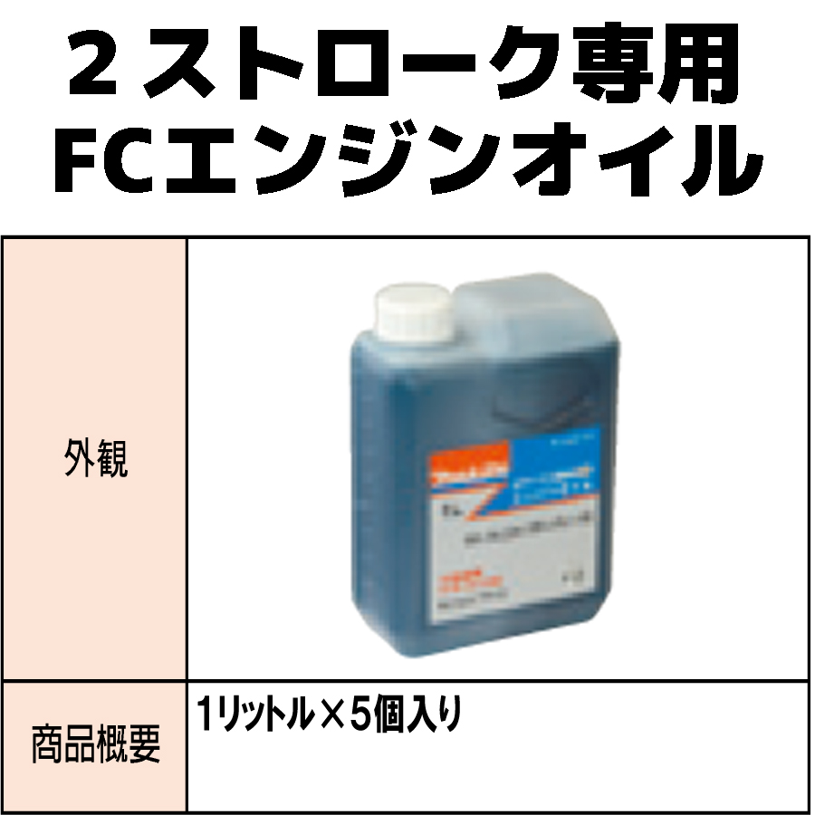 マキタ 2ストローク専用FCエンジンオイル １リットル×5個入 A-46109