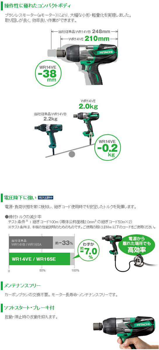 HiKOKI インパクトレンチ WR14VE