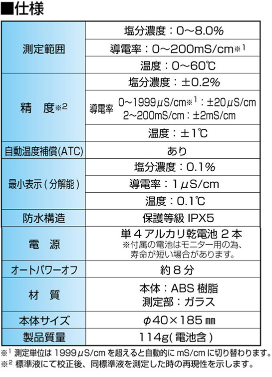 シンワ デジタル塩分濃度計 72799