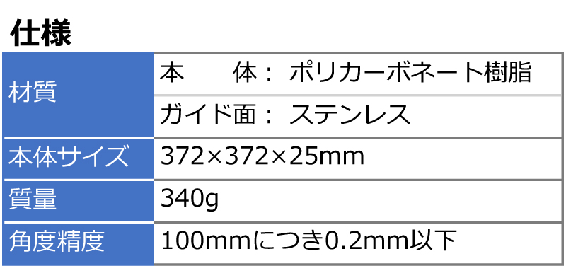 シンワ 丸ノコガイド定規 トライアングルポリカ30㎝ 78280