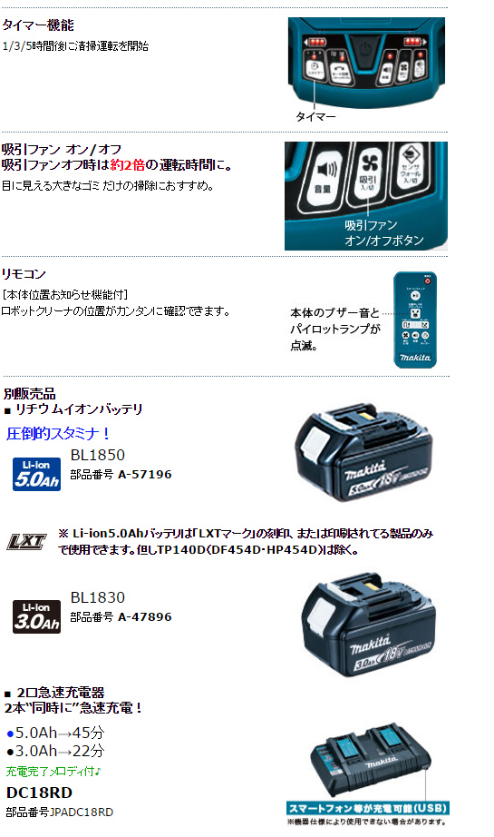 マキタ ロボットクリーナ RC200DZSP（本体のみ）