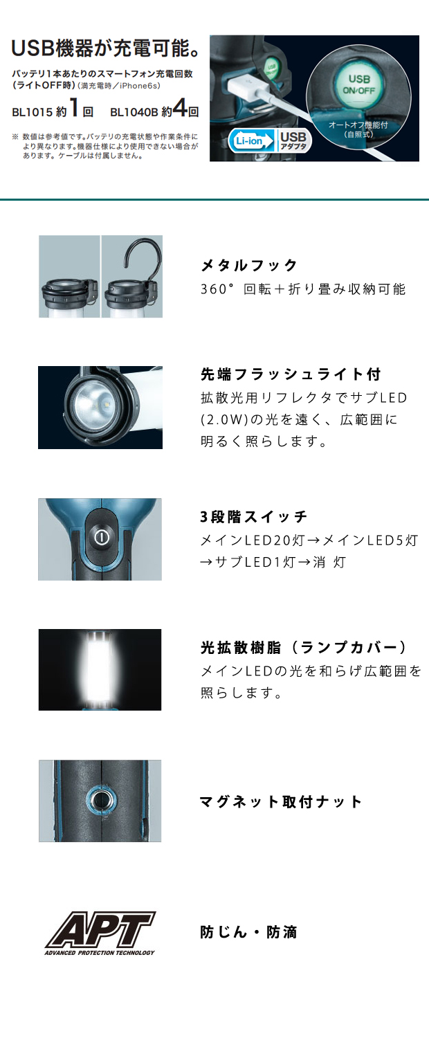 マキタ 充電式LEDワークライト ML104