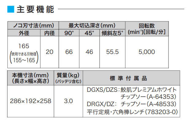 マキタ 165mm 充電式マルノコ HS631DGXS