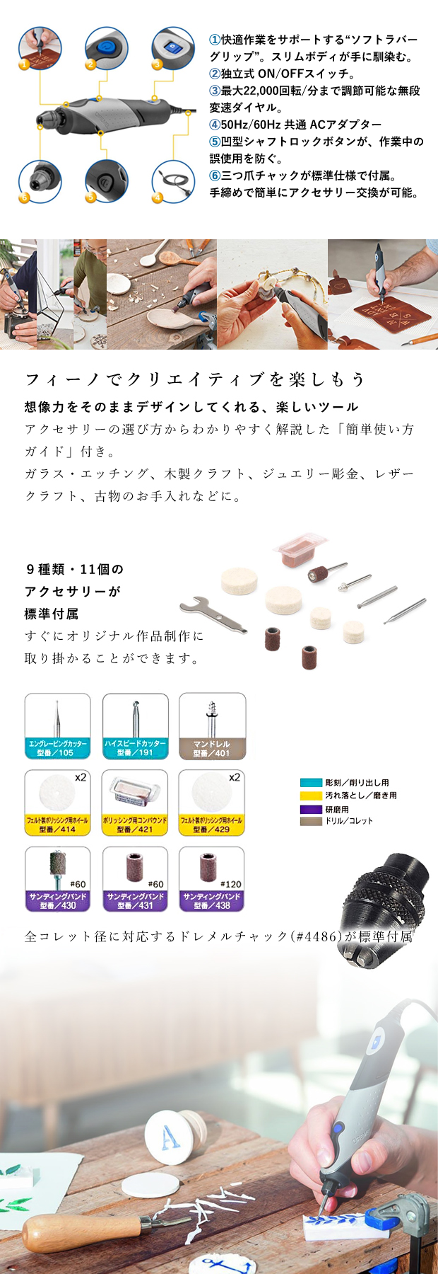 ドレメル ペン型ミニルーター DREMEL2050 フィーノ