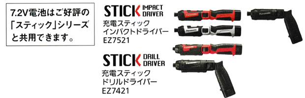 パナソニック 7.2V-1.5Ahリチウムイオン電池(EZ9L21)+急速充電器(EZ0L21)セット