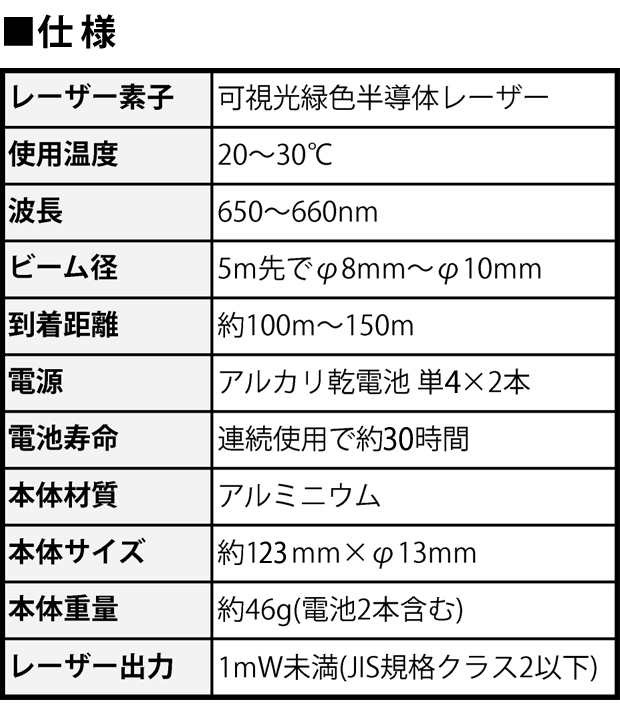 高儀　レーザーポインター LPR400【赤】