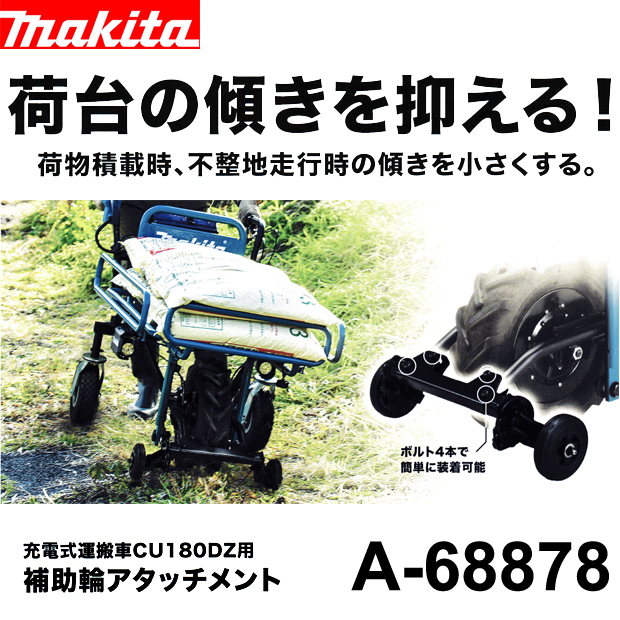 マキタ 充電式運搬車CU180DZ用補助輪 A-68878 電動工具・エアー工具