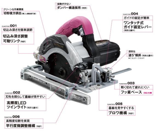 HITACHI C5UVY 深切り電子造作丸ノコ 145mm ◇3116/工具宮竹店 www