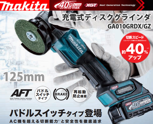 Makita) グラインダー40Vmax 125ｍｍ GA010GRDX-
