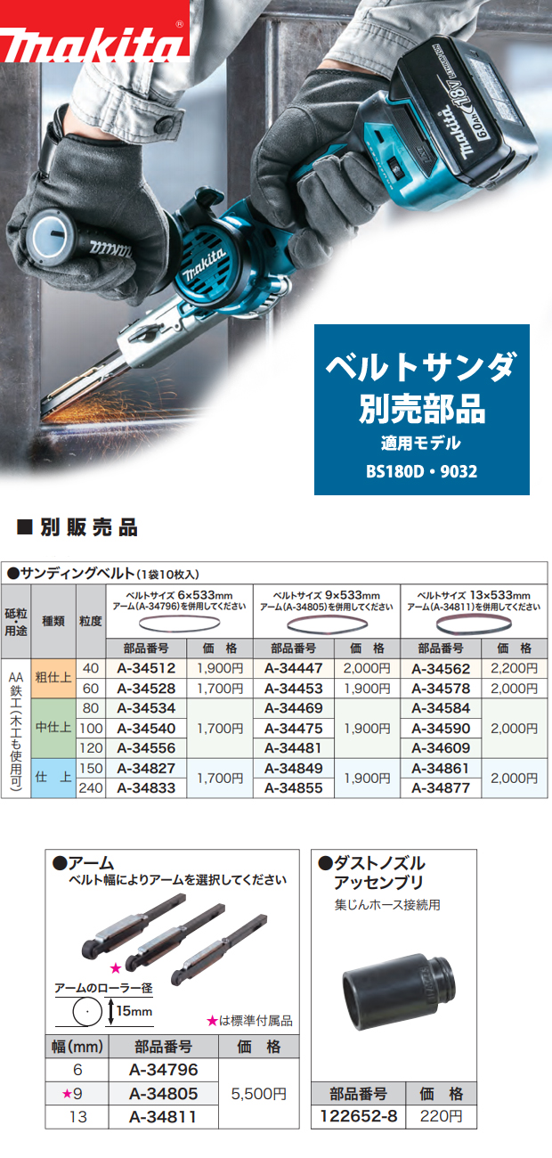 マキタ/makitaベルトサンダーBS180D