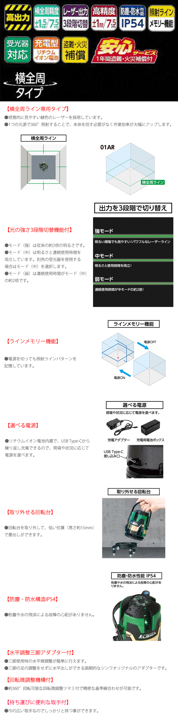 シンワ レーザーロボLEXIA 01AR グリーン