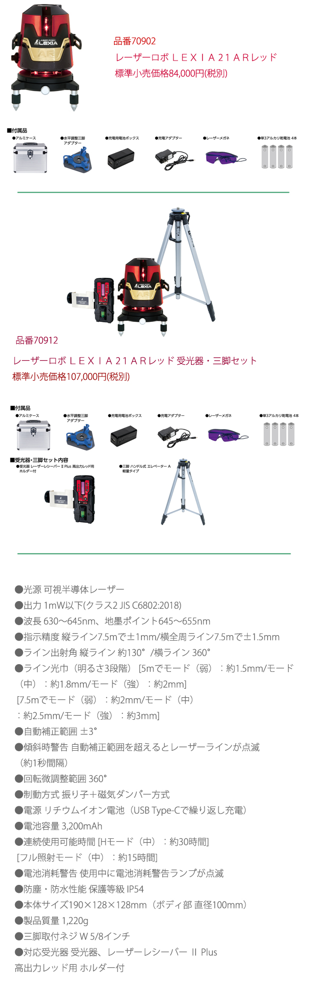 シンワ レーザーロボLEXIA 21AR レッド