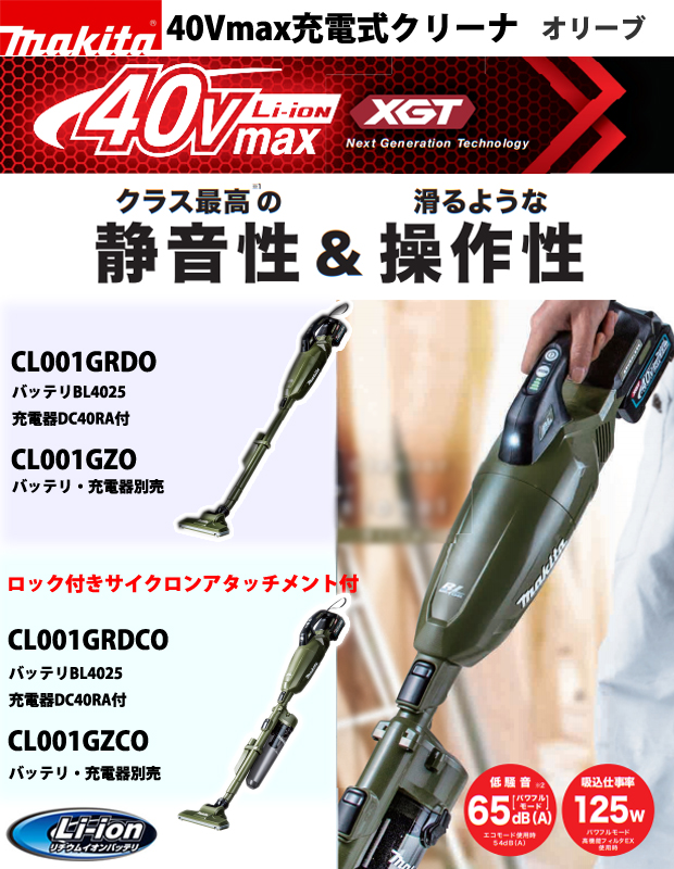 マキタ(Makita) 充電式クリーナ 40Vmax バッテリ・充電器別売 CL